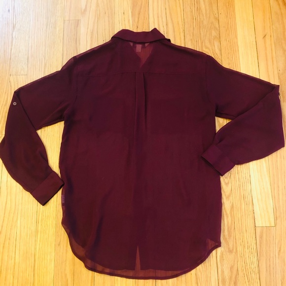 Sheer button down top - Picture 2 of 8